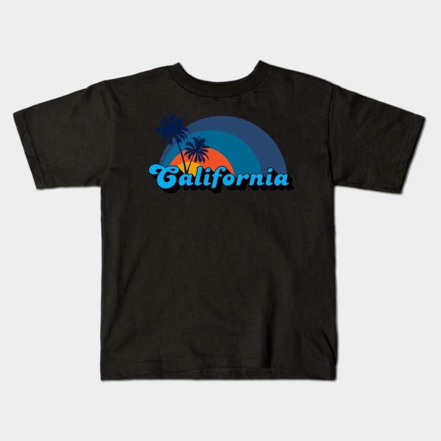 California Pacific Sunset Kids T-Shirt by Brobocop